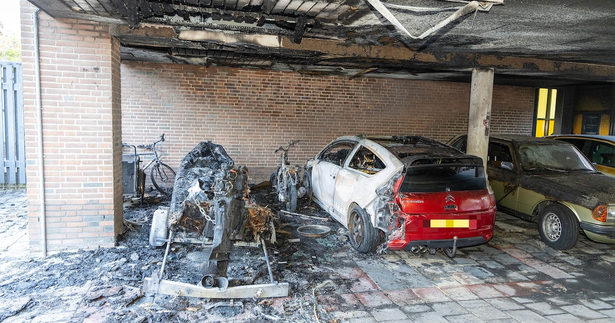 Meerdere voertuigen beschadigd door brand aan Willem-Alexanderpoort in Uithoorn