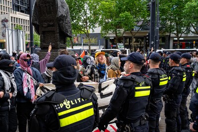 Politie over pro-Palestinademonstratie: ‘93 verdachten aangehouden, één agent mishandeld’