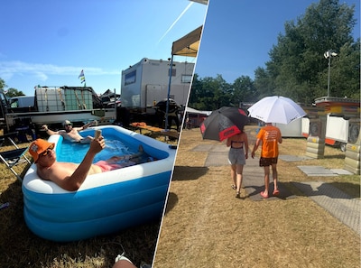 Tukkers bij de TT Assen: opblaasbaar zwembad én paraplu’s mee