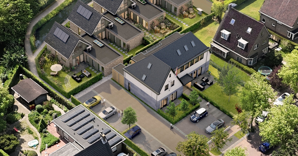 Voormalig Rabobankgebouw in Oostvoorne maakt plaats voor luxe woningen voor gezinnen en ‘empty neste