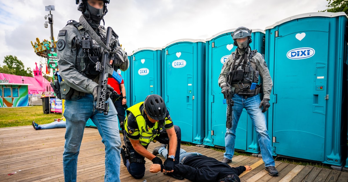 Grote oefening met schutters op festivalterrein in Alphen: ‘Zag de doodsangst bij nepslachtoffers’
