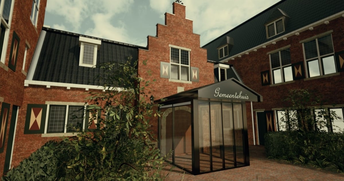 Entree gemeentehuis Woudenberg krijgt opknapbeurt: ’s winters koud, ’s zomers bloedheet