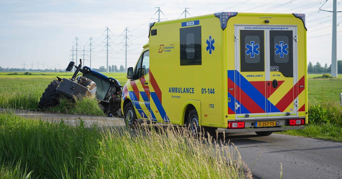 Trekker belandt in sloot langs Medenerweg in Den Ham