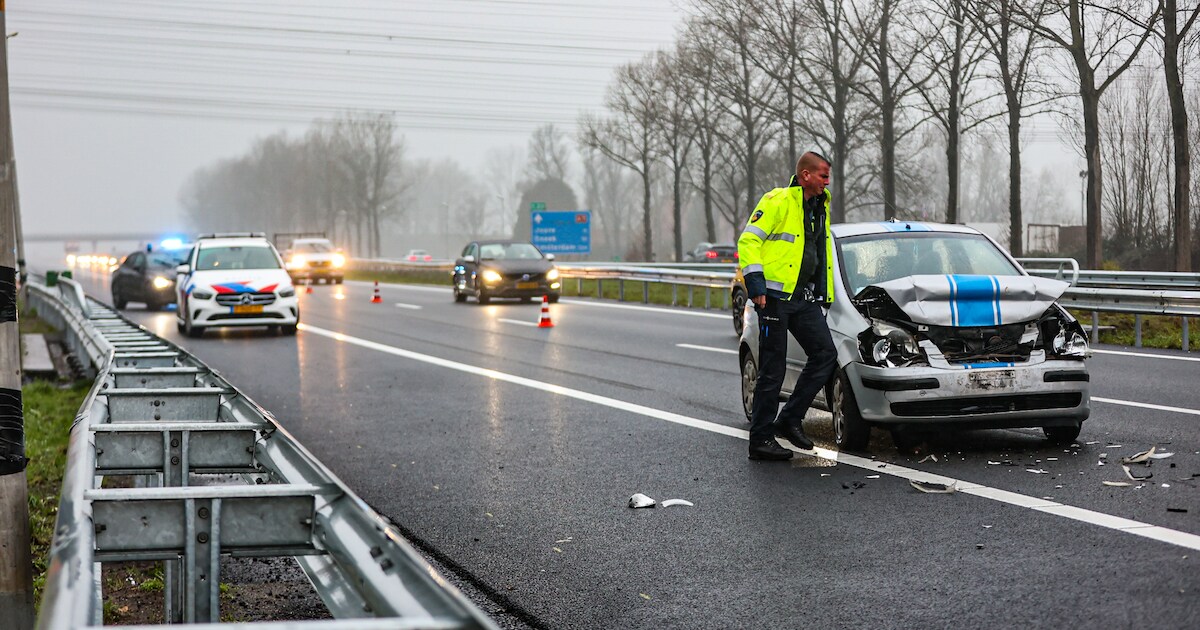 Ongeval met letsel op A7 in Oudehaske