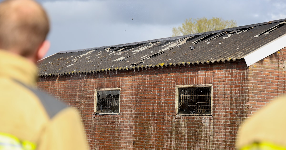 Felle brand in schuur aan De Polle in Dwingeloo