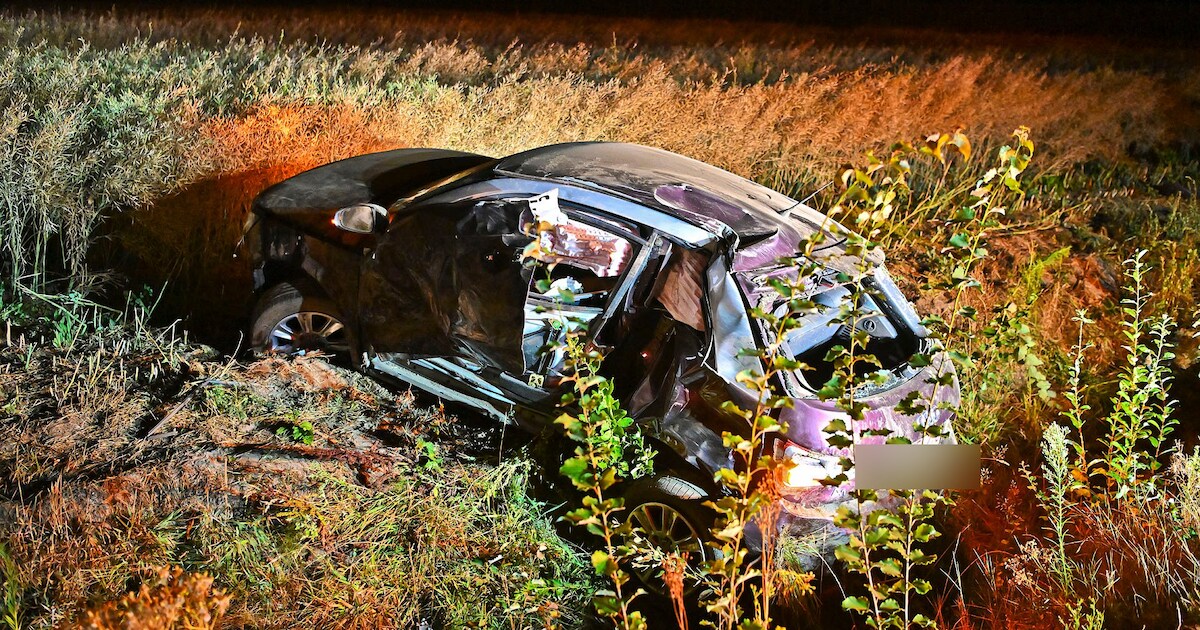 Auto raakt van de weg en belandt in sloot bij Riethoven