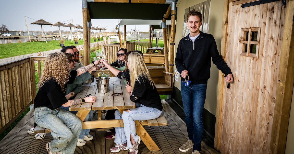 Succesvolle start met veel buitenlandse gasten voor glamping van Rick (22): ‘Er was zelfs een man va