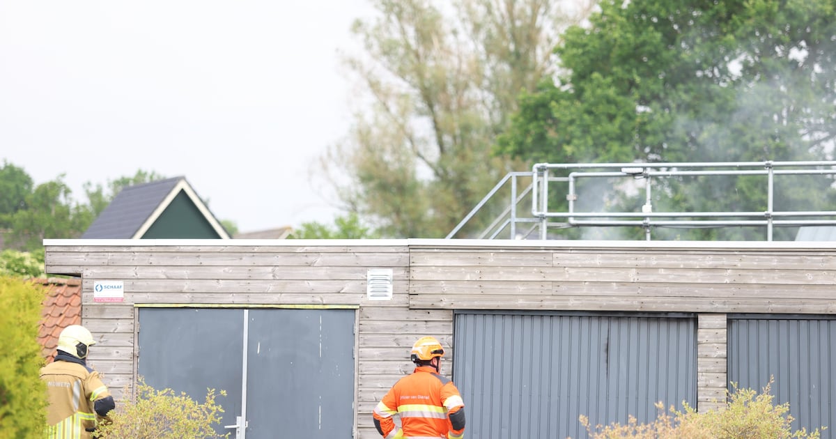 Brand in garage bij restaurant 't Witte Huis in Donkerbroek