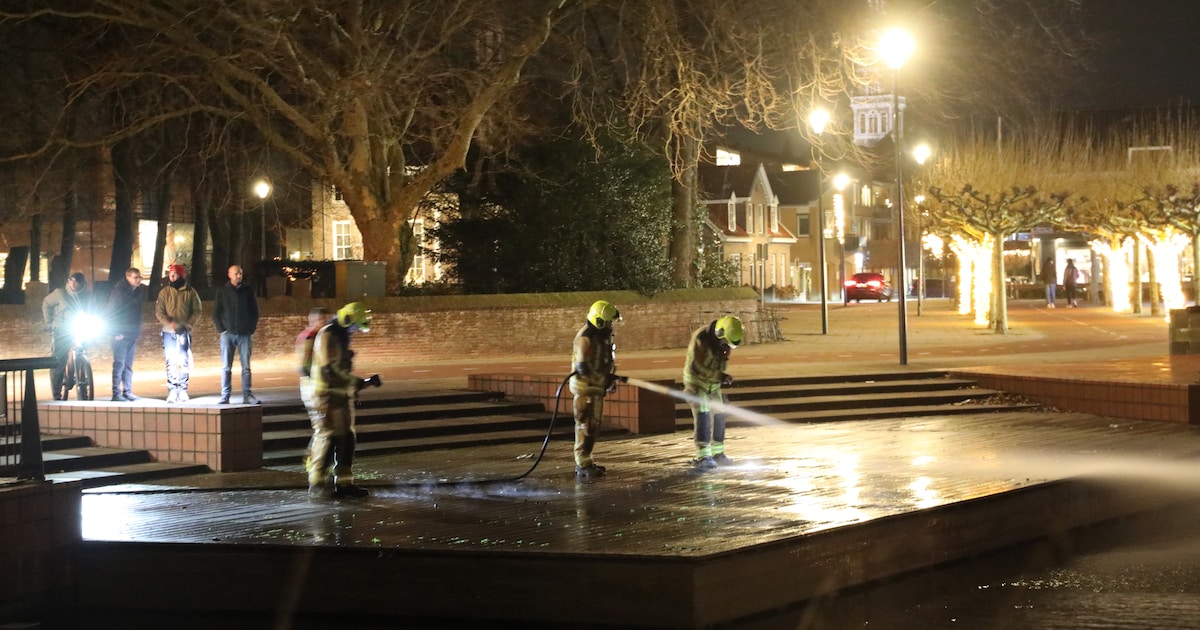 Steiger in brand aan de Zaalberglaan in Heemskerk