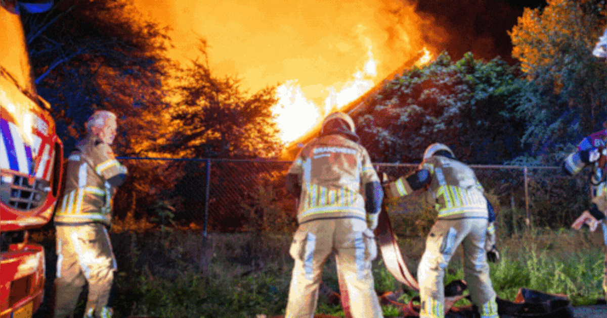 Vlammen slaan uit het dak: felle brand verwoest woonboerderij en B&B bij Rheezerveen