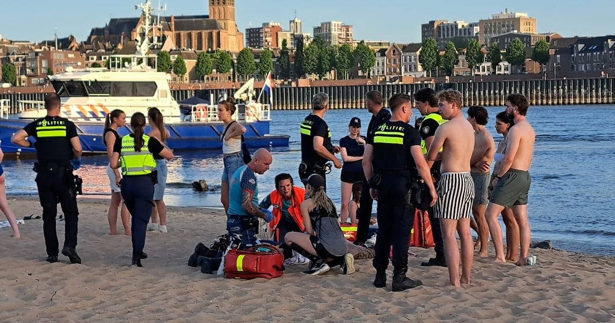 Meisje schreeuwt om hulp: strandgangers redden jongen uit de Waal