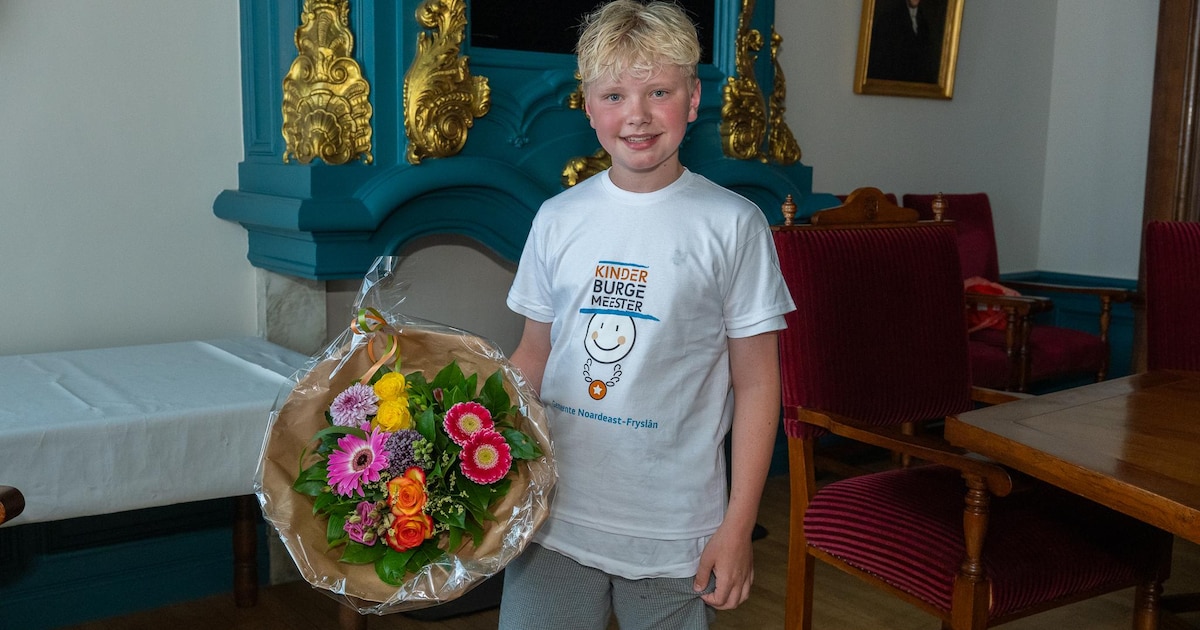 Ate Rindert nieuwe kinderburgemeester Noardeast-Fryslân