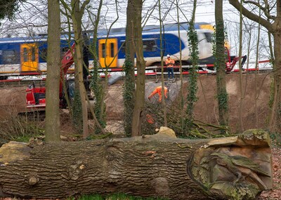 ProRail in Ravenstein beschermt het spoor tegen graafgrage dassenfamilies