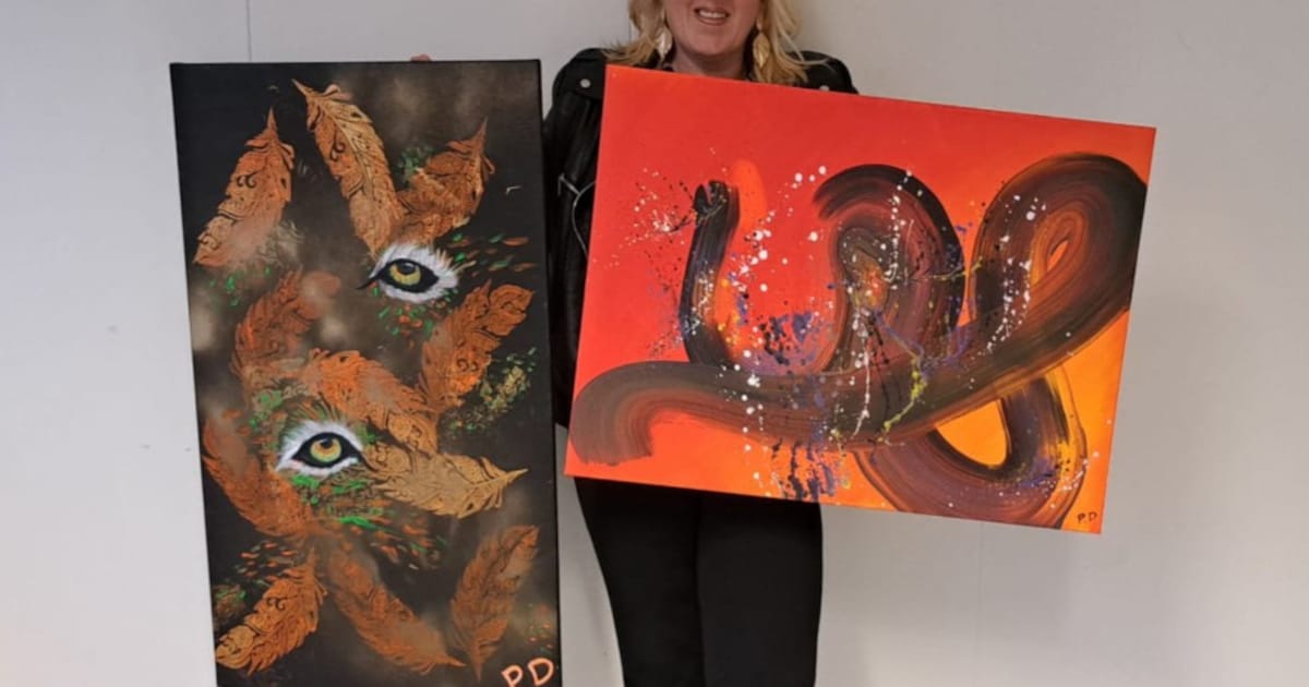 Patricia Damen toont schilderijen in Douanehuisje Maassluis