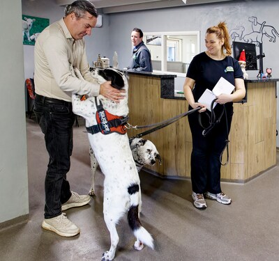 Paradijs voor bange honden tijdens de jaarwisseling: ‘Thuis kruipt Sammy van angst achter de bank’