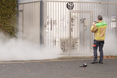 Lekkage in stikstoftank Asten, brandweer dicht het gat