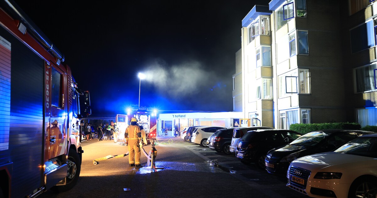 Flinke woningbrand in Pijnacker: tientallen mensen 's nachts op straat