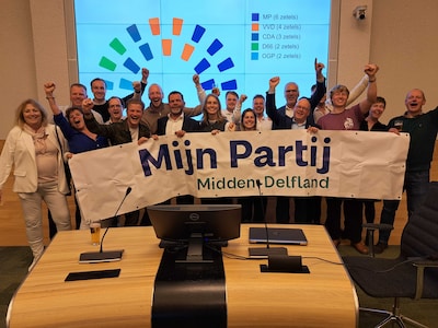 Mijn Partij en VVD aan kop in voorlopige verkiezingsuitslag Midden-Delfland