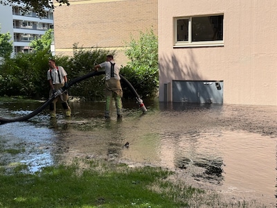 Flinke wateroverlast door leidingbreuk bij flat in Veenendaal