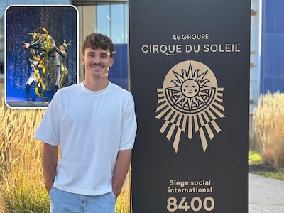 Door hoepels springen en altijd uit een koffer leven: Aaron (29) is acrobaat bij Cirque du Soleil