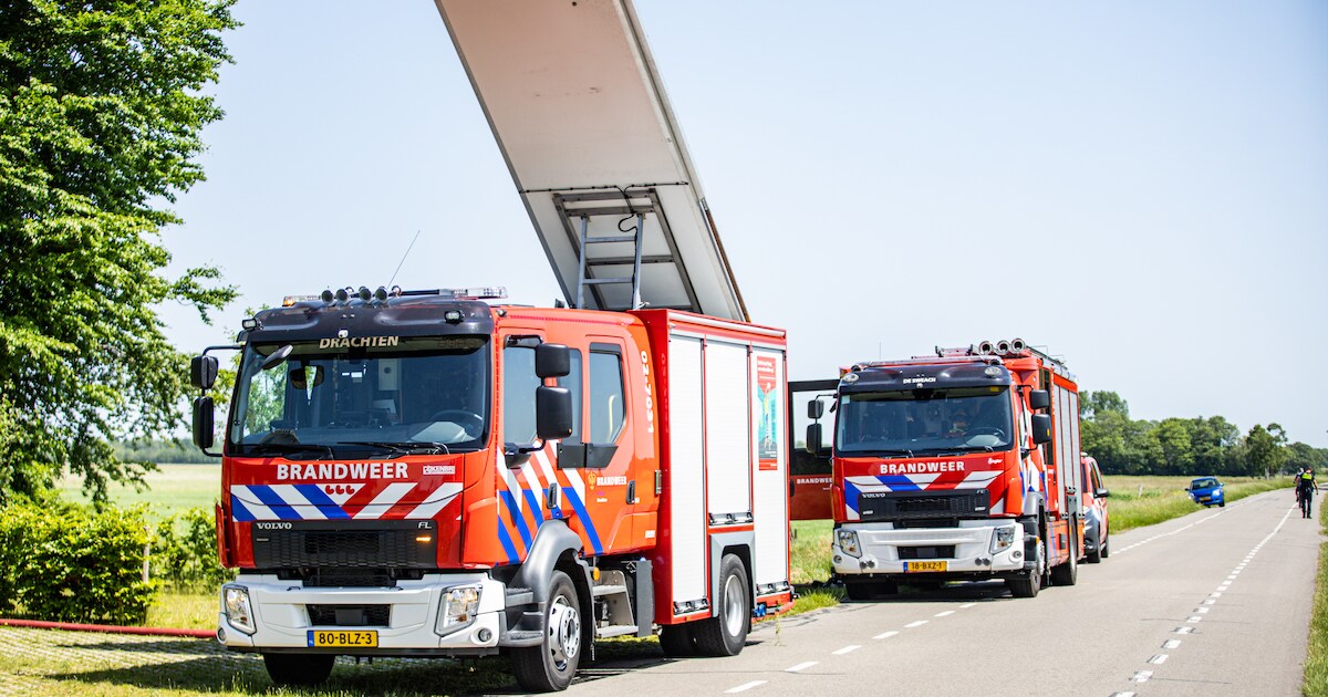 Bewoners voorkomen erger bij brand op de Drachtster Heawei in De Wilgen