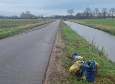 Drugsafval gedumpt naast sloot in Waspik