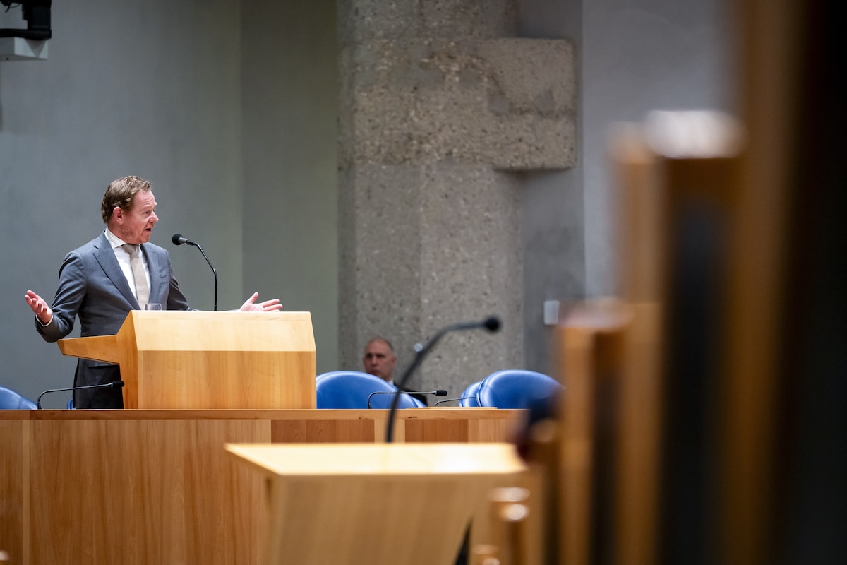 Minister David van Weel (Asiel en Migratie, VVD) in de Tweede Kamer.