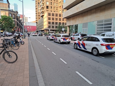 Politie grijpt in bij drukke zwemplek in Rijnhaven en stuurt bezoekers weg