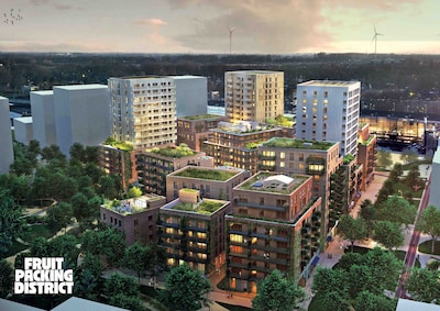 Barendrecht krijgt 165 sociale huurwoningen in Fruitpacking District
