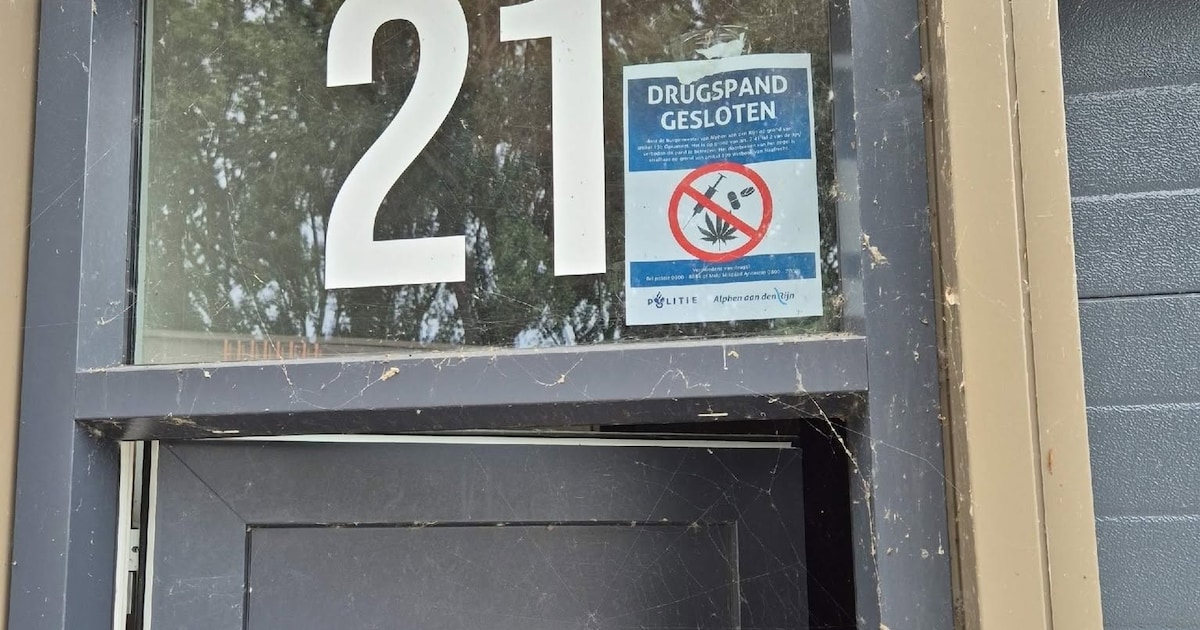 Pand in Alphen per direct gesloten na vondst van grote hoeveelheid drugs