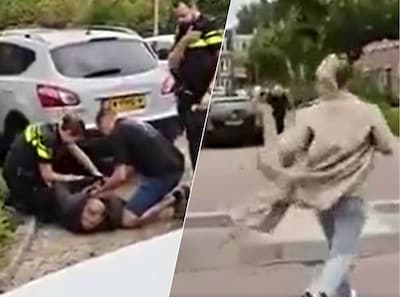 Bedrijfsleider Jumbo ramt overvaller met zijn Mercedes, omstanders filmen ‘heldhaftige’ actie