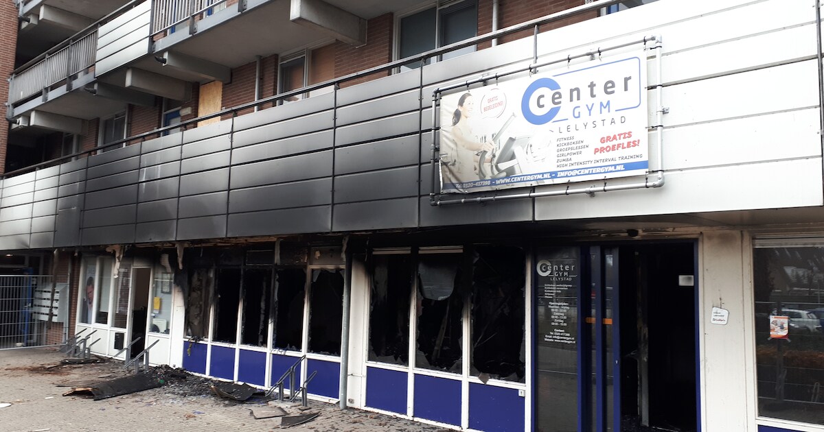 Brand in sportschool en kapsalon Lelystad blijkt aangestoken