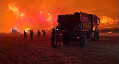 Bosbrand in Spanje verwoest 12.000 hectare grond, tot anderhalf uur vertraging op de Route du Soleil