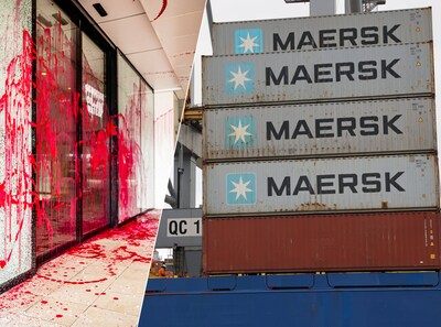 Maersk reageert voor het eerst op demonstraties in Rotterdam om vervoer F-35-onderdelen: ‘Misleidende claims’