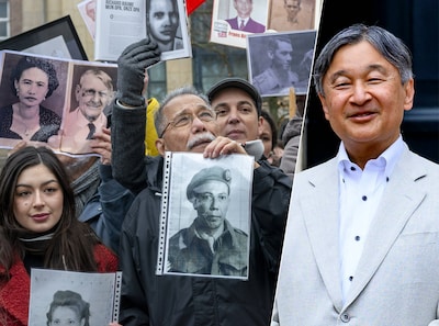 Silent protest by war victims during Japanese Emperor’s wreath-laying at Dam Square: ‘He knows we are here’