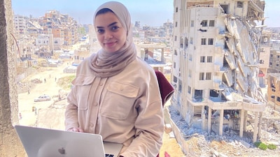 Amira (24) gaat AI studeren in Nijmegen, maar woont nu nog in half ingestorte woning in Gaza
