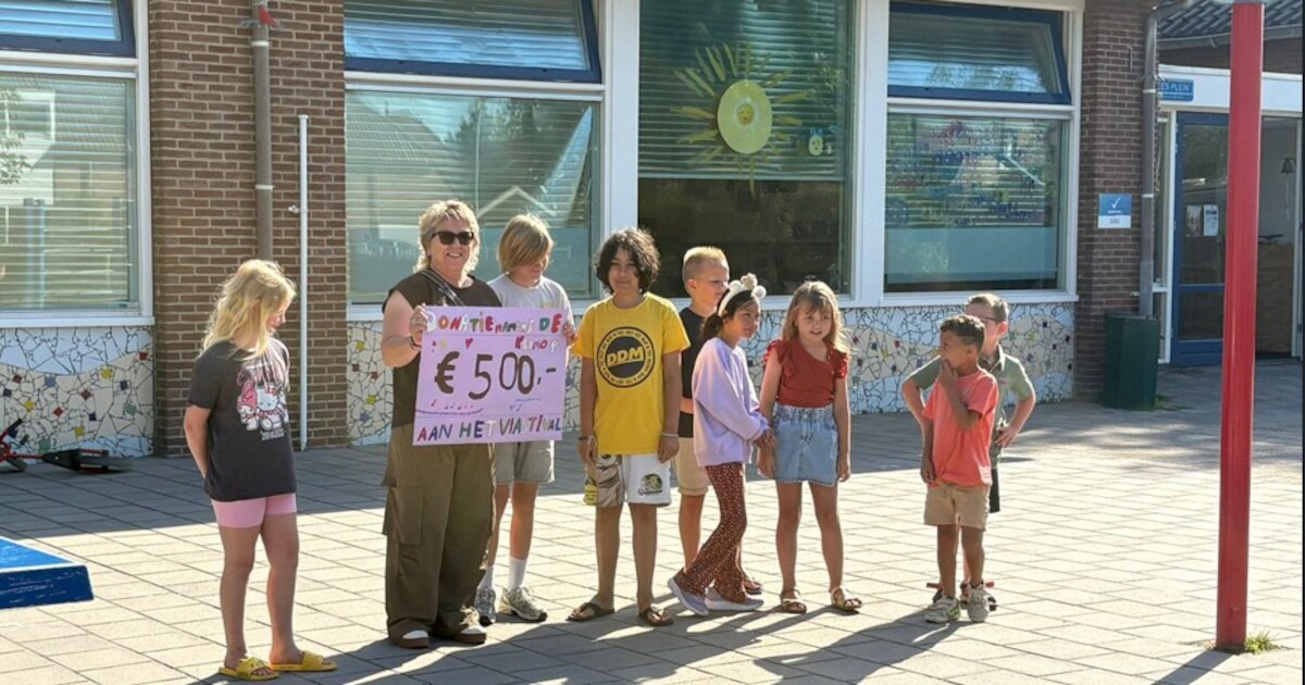Leerlingen De Klimop in Dreischor steunen muziekfestival Vlastival met 500 euro