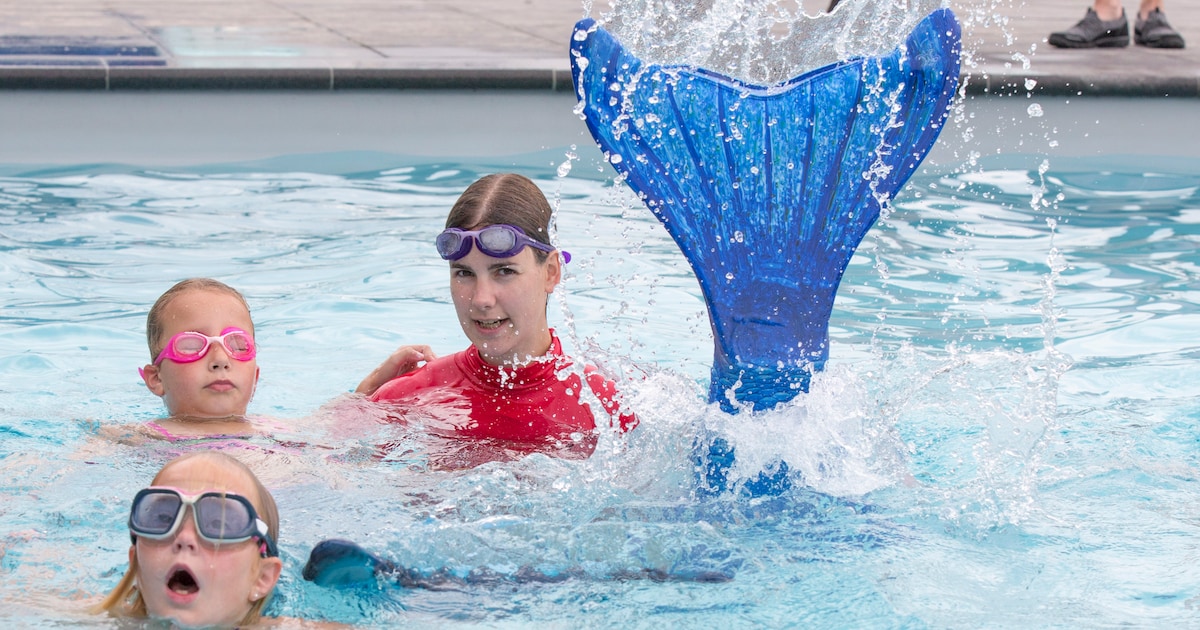 Zeemeerminzwemmen bij sportcentrum de Trits in Baarn
