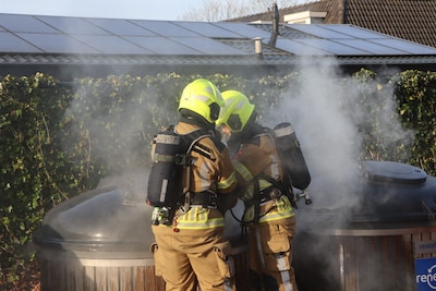 Brand in afvalcontainer in Kaatsheuvel, mogelijk vuurwerk in gegooid